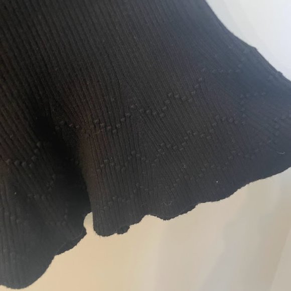 Maeve Jovie Black Ribbed Knit Skirt - Picture 5 of 8